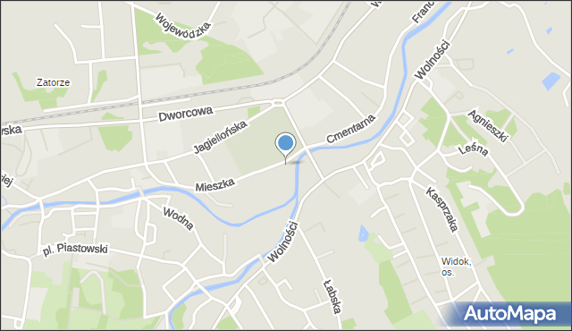 Jelenia Góra, Mieszka I, mapa Jelenia Góra