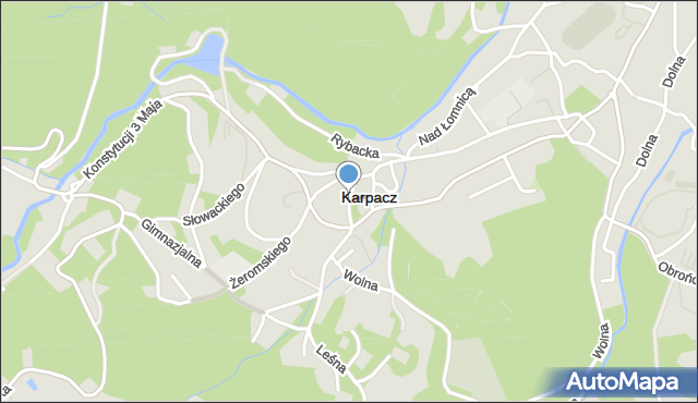 Karpacz, Mickiewicza Adama, mapa Karpacz