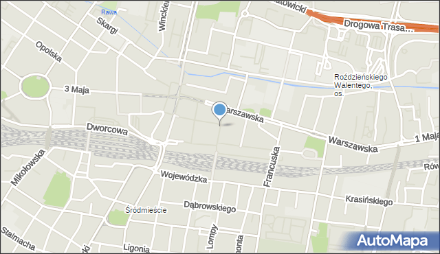 Katowice, Mielęckiego Andrzeja, mapa Katowic