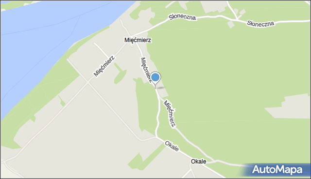 Kazimierz Dolny, Mięćmierz, mapa Kazimierz Dolny