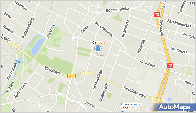 Kielce, Mickiewicza Adama, mapa Kielc