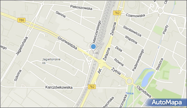 Kielce, Mielczarskiego Romualda, mapa Kielc
