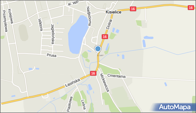 Kisielice, Mickiewicza Adama, mapa Kisielice