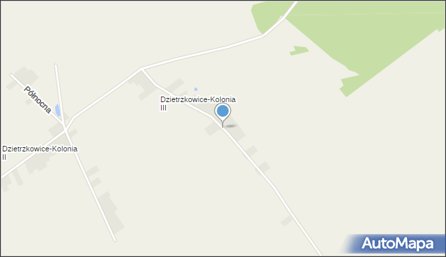 Kolonia Dzietrzkowice, Mickiewicza Adama, mapa Kolonia Dzietrzkowice