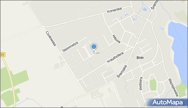 Kórnik, Michałowskiego Stanisława, mapa Kórnik