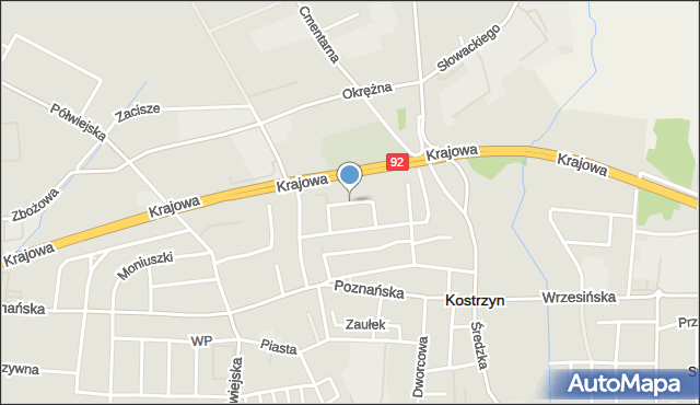 Kostrzyn powiat poznański, Miklaszewskiego Ludwika, mapa Kostrzyn powiat poznański