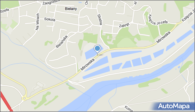 Kraków, Mirowska, mapa Krakowa