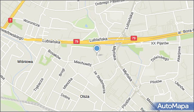 Kraków, Miechowity Macieja, mapa Krakowa