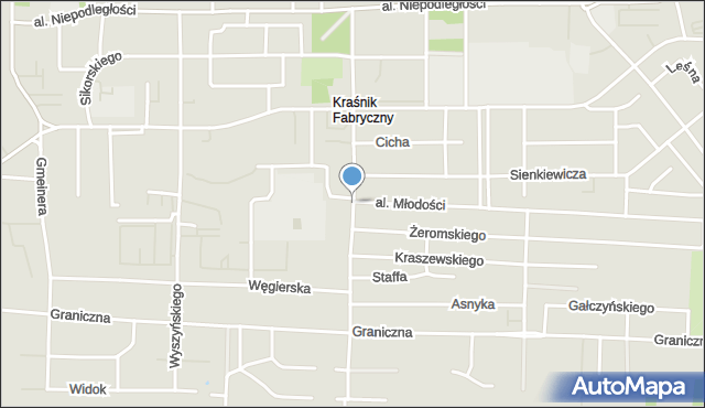 Kraśnik, Mickiewicza Adama, mapa Kraśnik