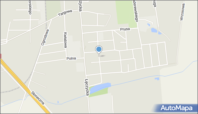 Krośniewice, Mickiewicza Adama, mapa Krośniewice