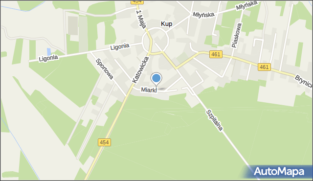 Kup, Miarki, mapa Kup