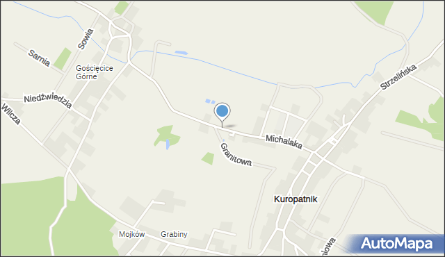 Kuropatnik, Michalaka Stanisława, ks., mapa Kuropatnik