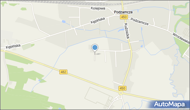 Kuźnica Skakawska, Miła, mapa Kuźnica Skakawska