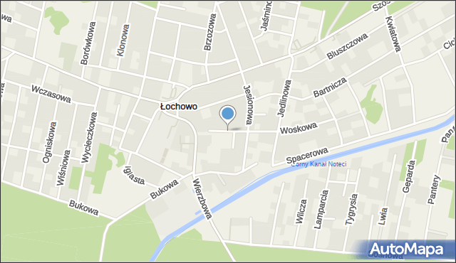 Łochowo, Miodowa, mapa Łochowo