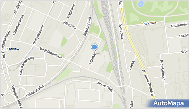 Łódź, Mińska, mapa Łodzi
