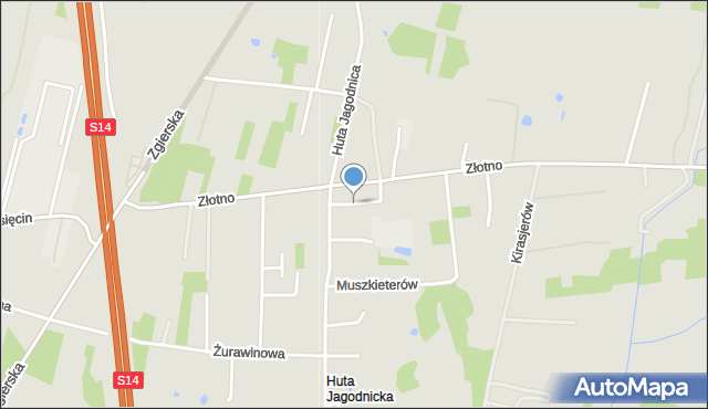 Łódź, Mieczników, mapa Łodzi