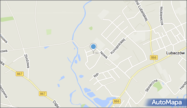 Lubaczów, Misztala Franciszka, prof., mapa Lubaczów