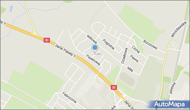 Lubań, Miodowa, mapa Lubań