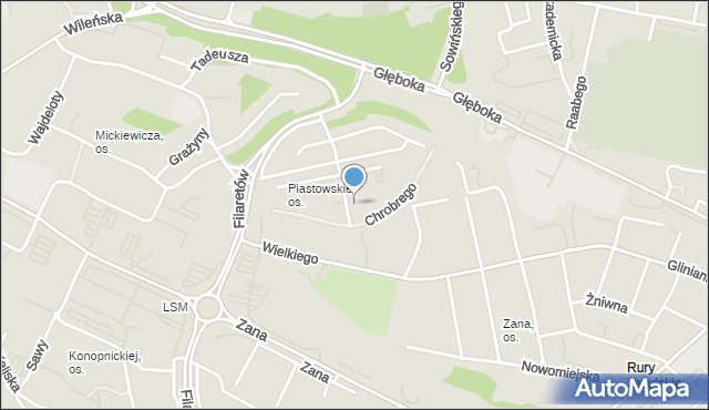 Lublin, Mieszka I, mapa Lublina