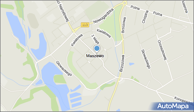 Maszewo powiat goleniowski, Mickiewicza Adama, mapa Maszewo powiat goleniowski