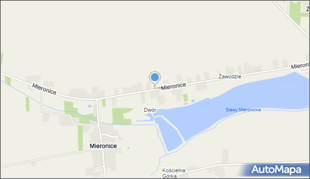 Mieronice gmina Wodzisław, Mieronice, mapa Mieronice gmina Wodzisław