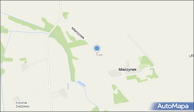 Mierzynek gmina Karlino, Mierzynek, mapa Mierzynek gmina Karlino