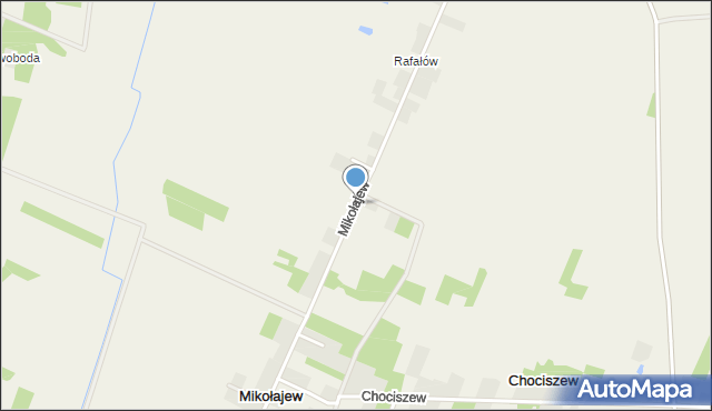 Mikołajew gmina Parzęczew, Mikołajew, mapa Mikołajew gmina Parzęczew