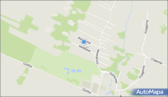 Mikołów, Miodowa, mapa Mikołów