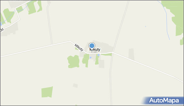 Mikuty gmina Radziłów, Mikuty, mapa Mikuty gmina Radziłów