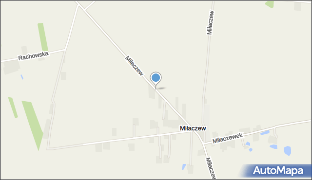 Miłaczew gmina Malanów, Miłaczew, mapa Miłaczew gmina Malanów