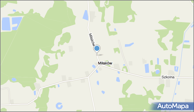 Miłaków gmina Wola Krzysztoporska, Miłaków, mapa Miłaków gmina Wola Krzysztoporska