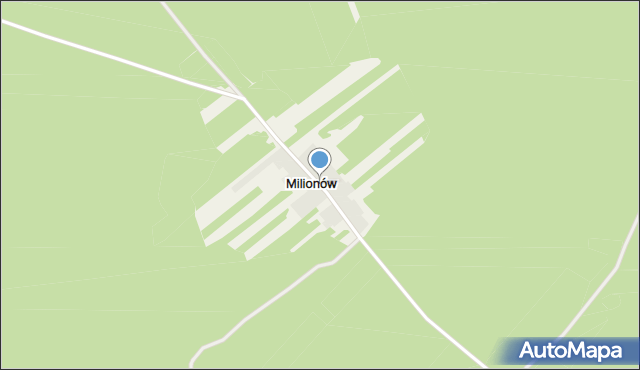 Milionów, Milionów, mapa Milionów