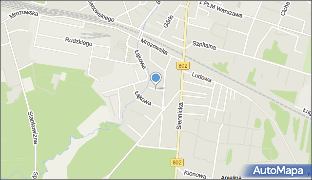 Mińsk Mazowiecki, Miła, mapa Mińsk Mazowiecki