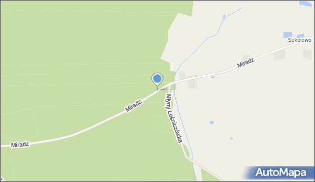 Miradz, Miradz, mapa Miradz