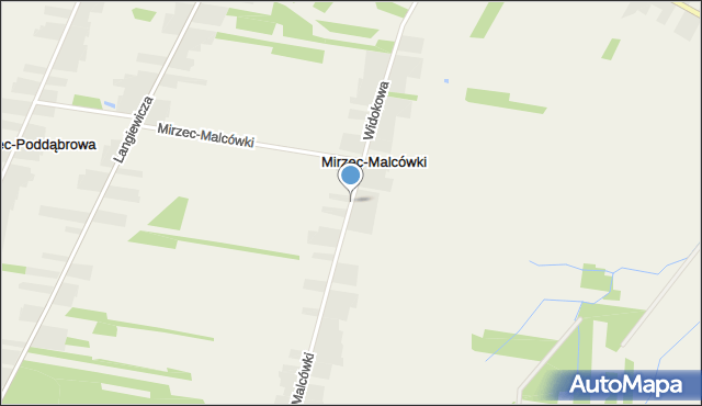 Mirzec, Mirzec-Malcówki, mapa Mirzec