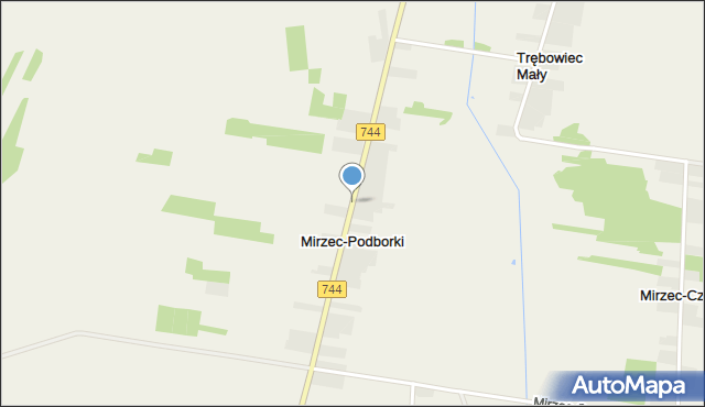 Mirzec, Mirzec-Podborki, mapa Mirzec