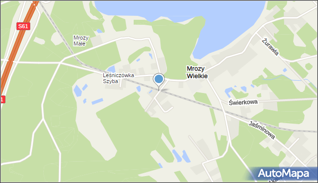 Mrozy Wielkie, Miodowa, mapa Mrozy Wielkie