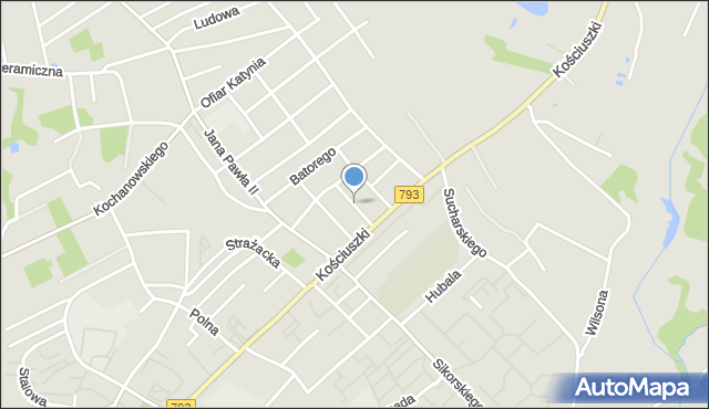Myszków, Mickiewicza Adama, mapa Myszków