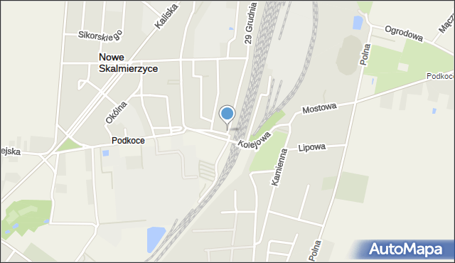 Nowe Skalmierzyce, Mickiewicza Adama, mapa Nowe Skalmierzyce