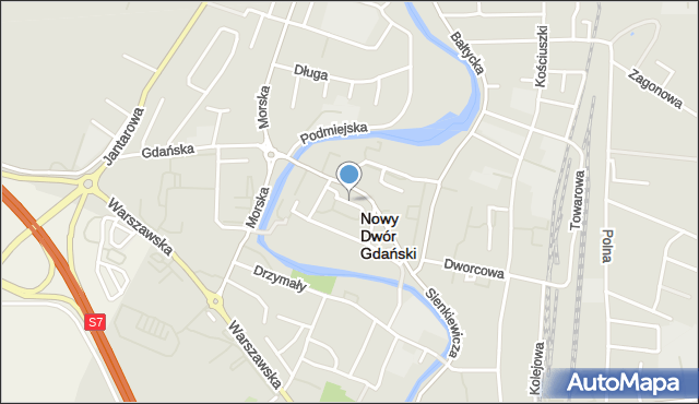Nowy Dwór Gdański, Miłosza Czesława, mapa Nowy Dwór Gdański