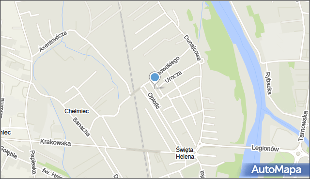 Nowy Sącz, Miła, mapa Nowego Sącza
