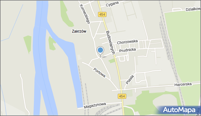 Opole, Mielęckiego Andrzeja, mapa Opola