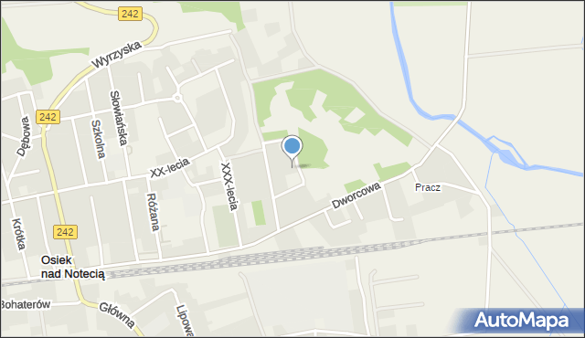 Osiek nad Notecią, Mieszka I, mapa Osiek nad Notecią