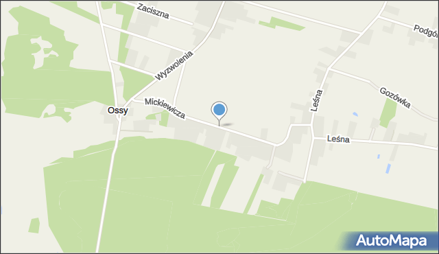 Ossy, Mickiewicza Adama, mapa Ossy