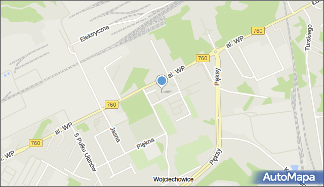 Ostrołęka, Mieszka I, mapa Ostrołęka