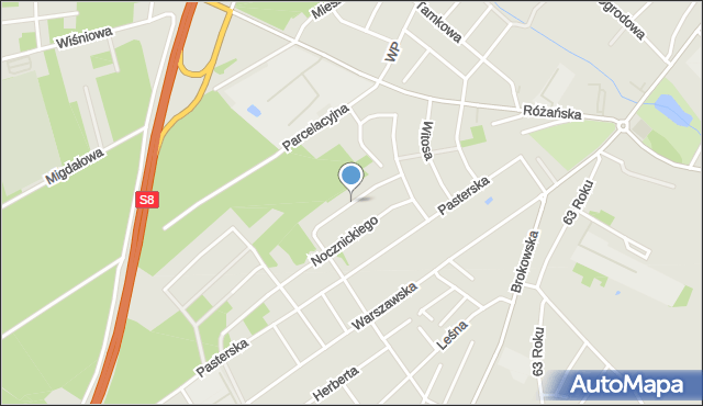 Ostrów Mazowiecka, Mikołajczyka Stanisława, mapa Ostrów Mazowiecka