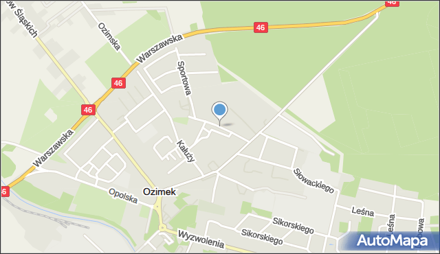 Ozimek, Mickiewicza Adama, mapa Ozimek