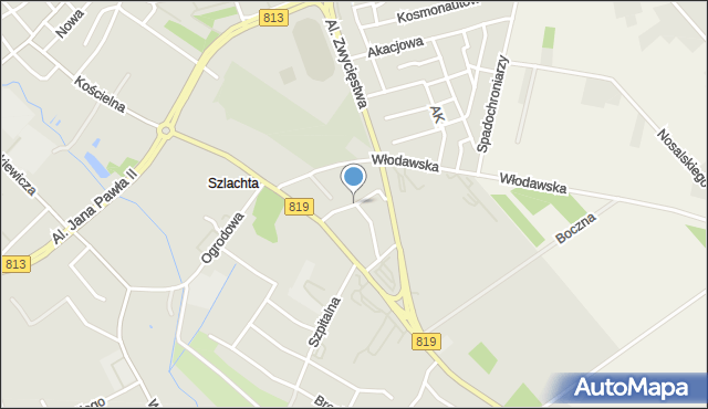 Parczew, Miodowa, mapa Parczew