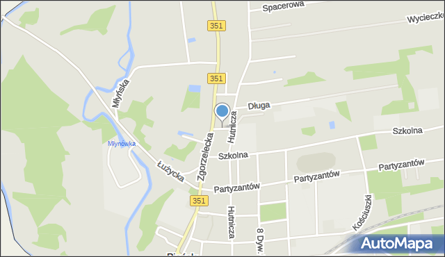 Pieńsk, Miarki Karola, mapa Pieńsk