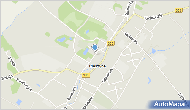 Pieszyce, Mickiewicza Adama, mapa Pieszyce